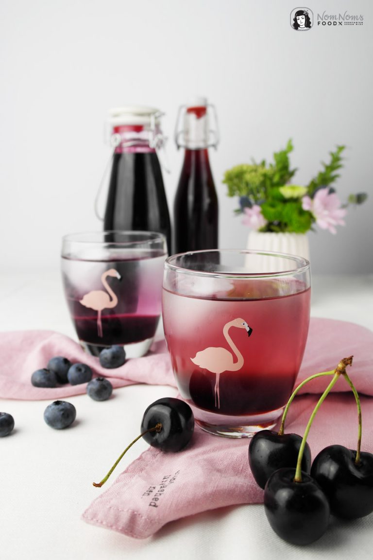Den Sommer einfangen mit Blaubeer-Sirup und Kirsch-Sirup - Nom Noms food