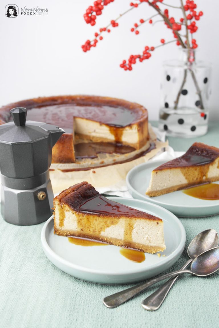 Kaffee Käsekuchen mit Espresso-Karamell - Nom Noms food