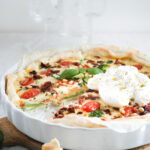 Bunte Gemüse-Quiche mit Burrata #WirSindBuntBoom Foodblogs gegen Rechts