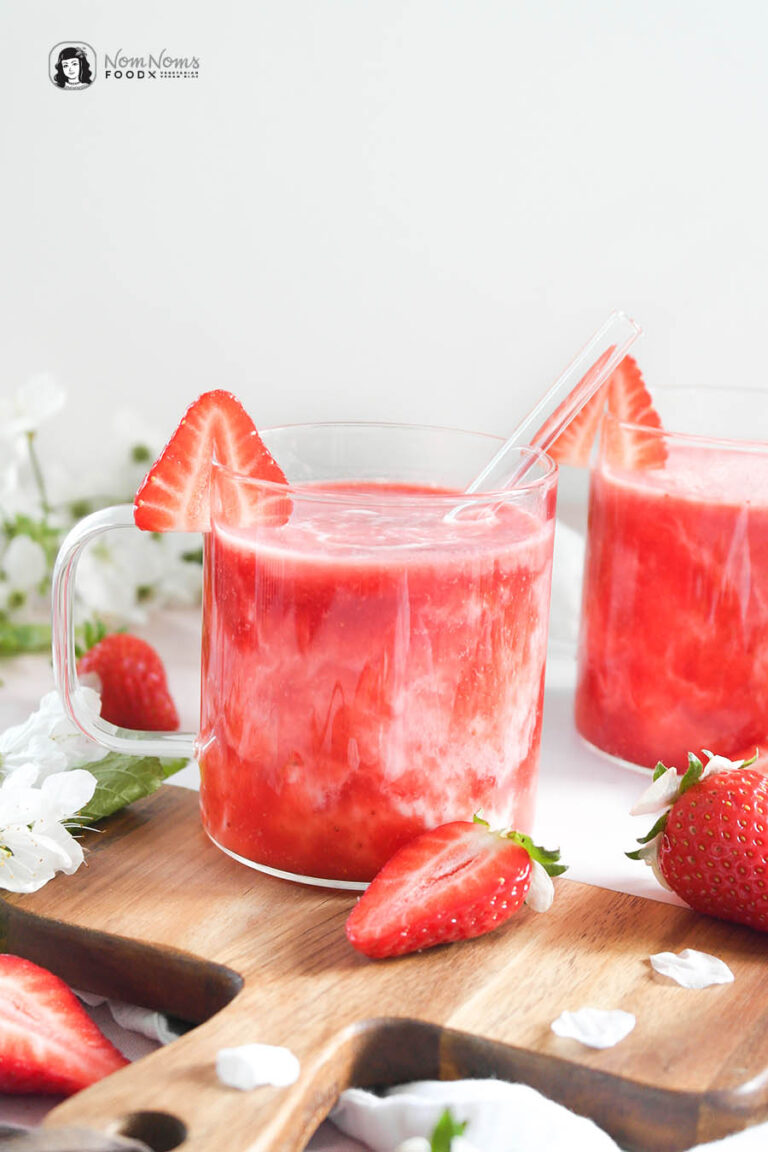 Fruchtig-frischer Erdbeer-Kefir-Mocktail - Nom Noms food