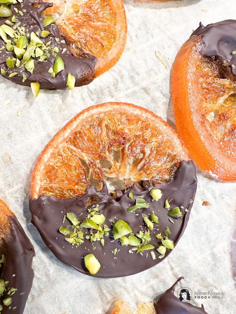 Kandierte Orangen mit Schokolade und Pistazien - Nom Noms food