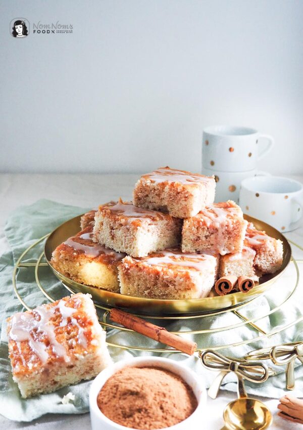 Einfacher Zimtkuchen vom Blech mit Zimt-Zucker