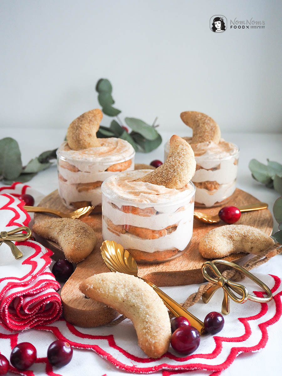 Knusprig-cremiges Vanillekipferl-Tiramisu mit Zimt-Creme - Dessert im Glas