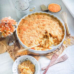 Mac and Cheese mit Kefir | Makkaroni und Käse mit Kefir | Cremiger Nudel-Käse-Auflauf mit Kefir