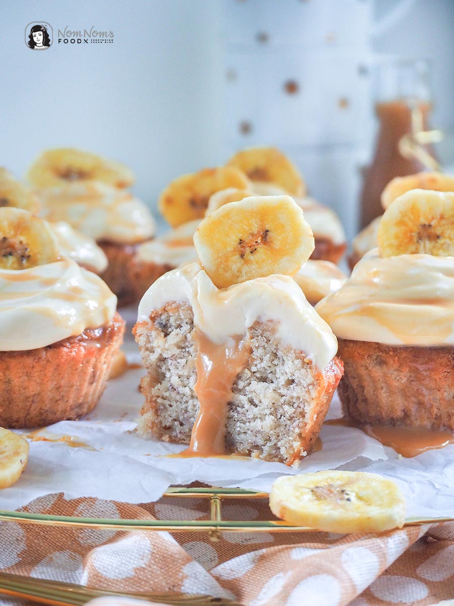 Bananen-Karamell-Muffins aus dem Airfryer | Banoffee-Muffins aus dem Airfryer Backen mit Butterschmalz