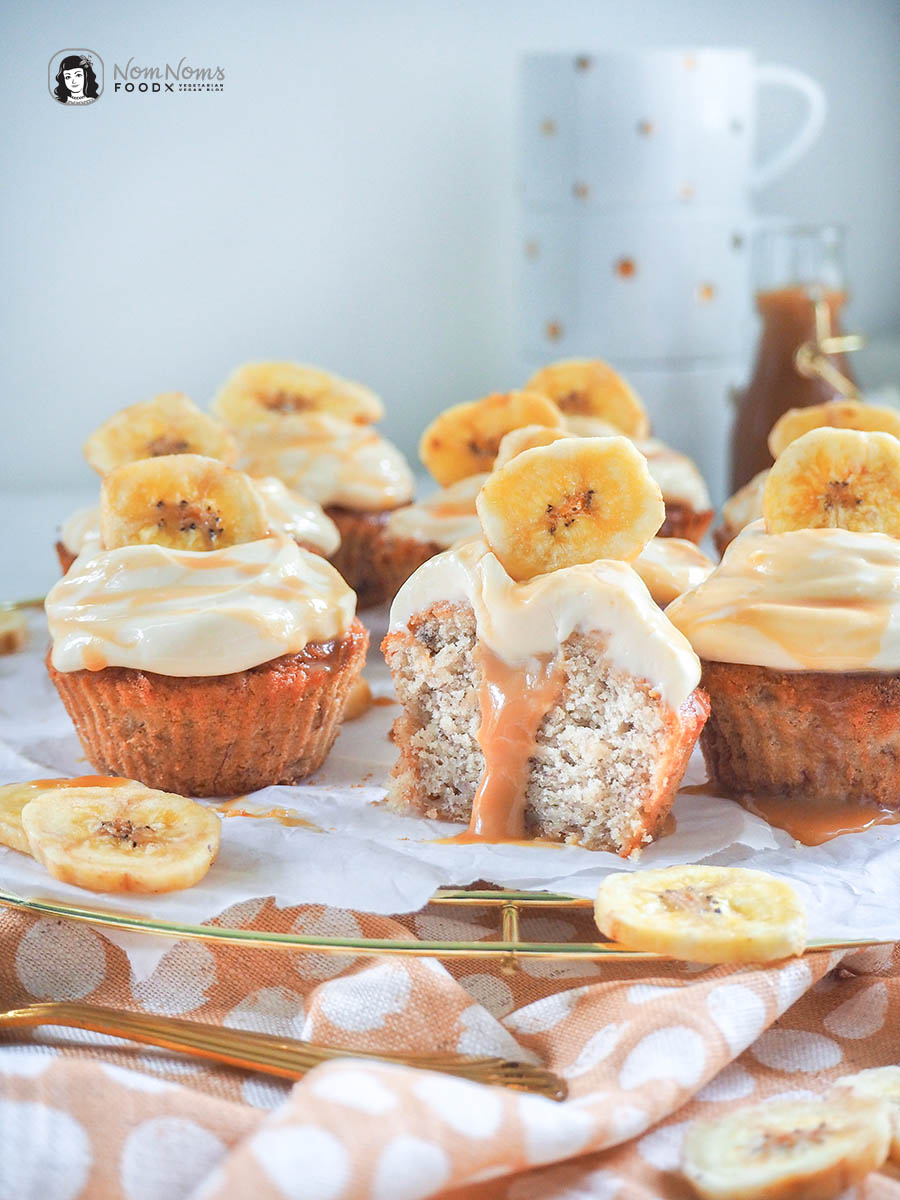 Bananen-Karamell-Muffins aus dem Airfryer | Banoffee-Muffins aus dem Airfryer Backen mit Butterschmalz