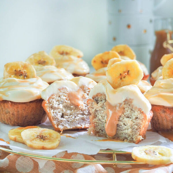 Bananen-Karamell-Muffins aus dem Airfryer | Banoffee-Muffins aus dem Airfryer ❤ Backen mit Butterschmalz