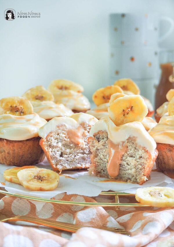 Bananen-Karamell-Muffins aus dem Airfryer | Banoffee-Muffins aus dem Airfryer Backen mit Butterschmalz
