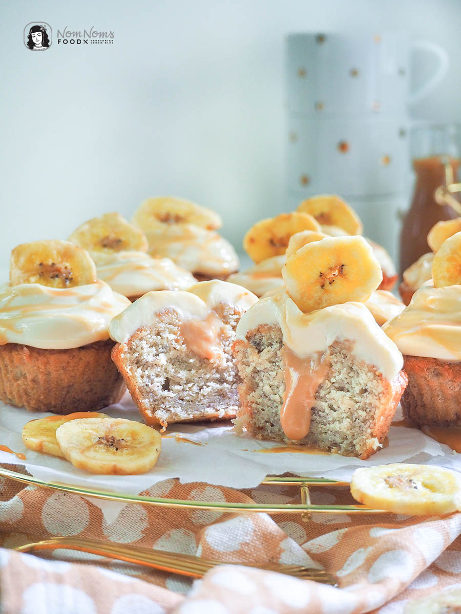 Bananen-Karamell-Muffins aus dem Airfryer | Banoffee-Muffins aus dem Airfryer Backen mit Butterschmalz