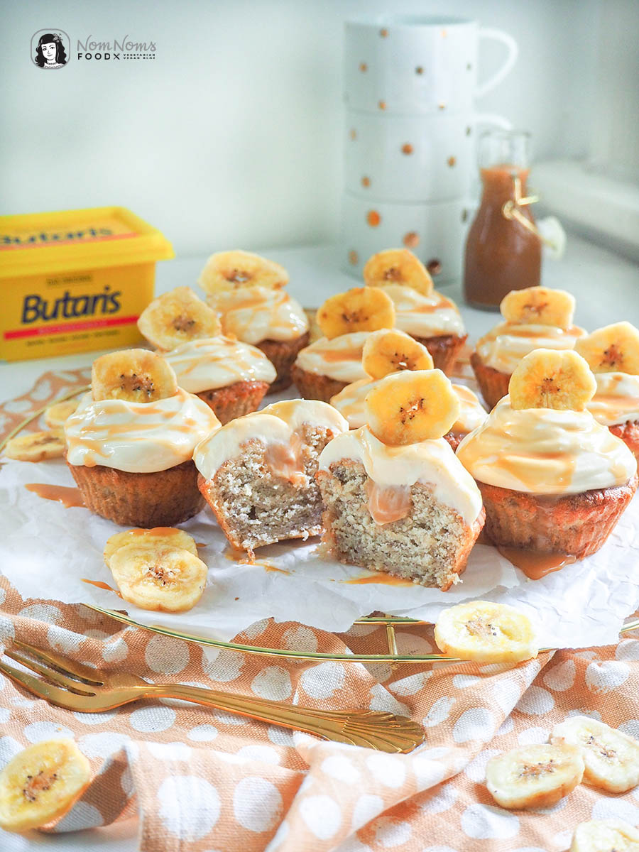 Bananen-Karamell-Muffins aus dem Airfryer | Banoffee-Muffins aus dem Airfryer Backen mit Butterschmalz