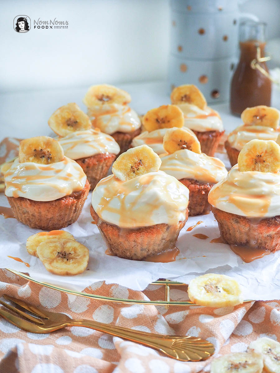 Bananen-Karamell-Muffins aus dem Airfryer | Banoffee-Muffins aus dem Airfryer Backen mit Butterschmalz