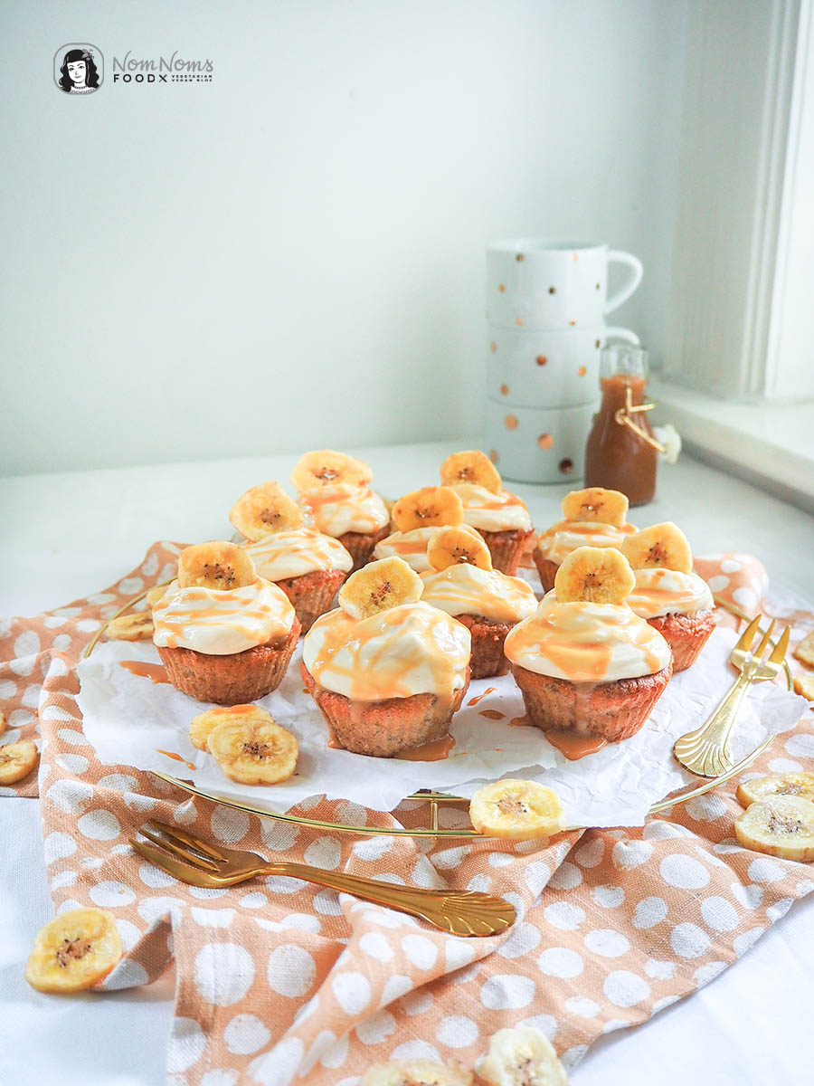 Bananen-Karamell-Muffins aus dem Airfryer | Banoffee-Muffins aus dem Airfryer Backen mit Butterschmalz